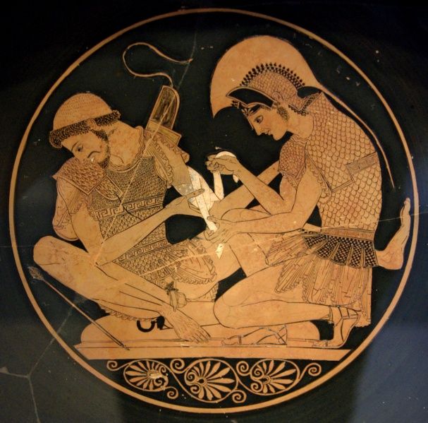 Sosia, Achille cura Patroclo ferito
